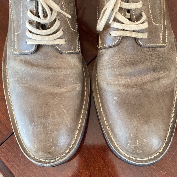 Coke Haan Nike Air Stratton Distressed Taupe Leather Shoes Size 10 - Picture 4 of 15